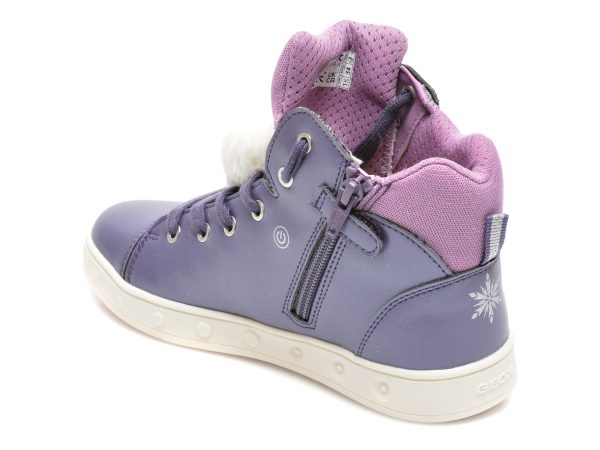 Ghete GEOX mov, J168WC, din piele ecologica