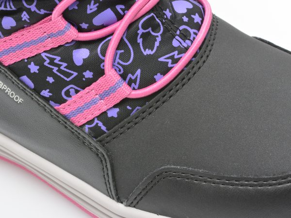 Ghete GEOX negre, J042UA, din piele ecologica