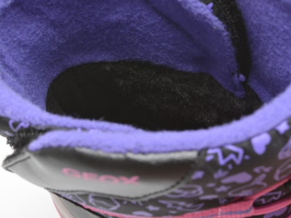 Ghete GEOX negre, J042UA, din piele ecologica
