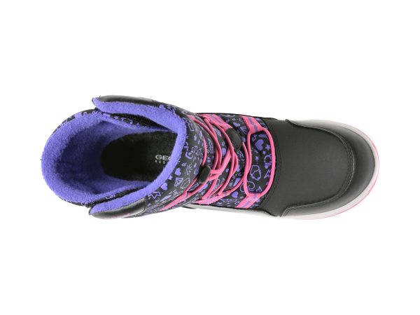 Ghete GEOX negre, J042UA, din piele ecologica