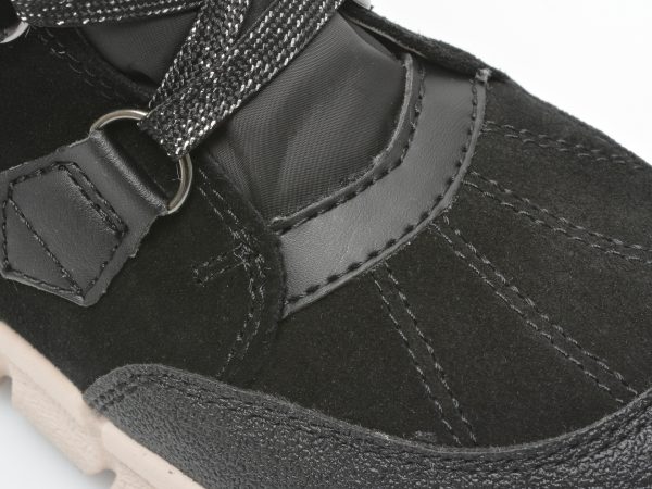Ghete GEOX negre, J16APA, din piele naturala