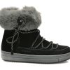 Ghete GEOX negre, J16CVD, din piele intoarsa