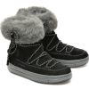 Ghete GEOX negre, J16CVD, din piele intoarsa
