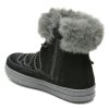 Ghete GEOX negre, J16CVD, din piele intoarsa