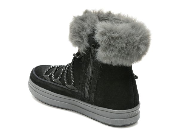 Ghete GEOX negre, J16CVD, din piele intoarsa