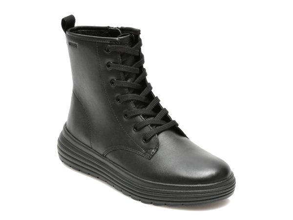 Ghete GEOX negre, J16ETA, din piele naturala
