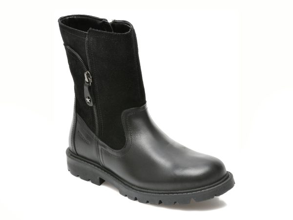Ghete GEOX negre, J16EYB, din piele naturala