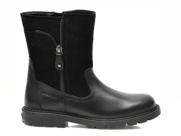 Ghete GEOX negre, J16EYB, din piele naturala