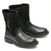 Ghete GEOX negre, J16EYB, din piele naturala
