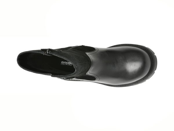 Ghete GEOX negre, J16EYB, din piele naturala