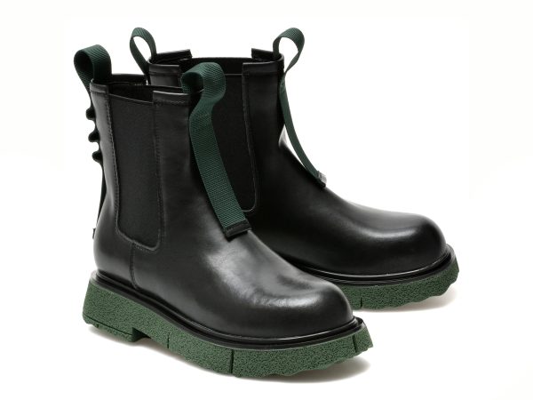 Ghete GRYXX negre, D507, din piele naturala