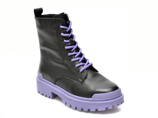 Ghete GRYXX negre, SGM04, din piele naturala
