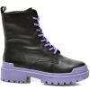 Ghete GRYXX negre, SGM04, din piele naturala