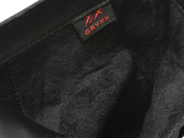 Ghete GRYXX negre, SGM04, din piele naturala