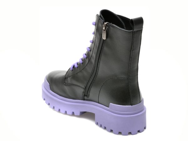 Ghete GRYXX negre, SGM04, din piele naturala