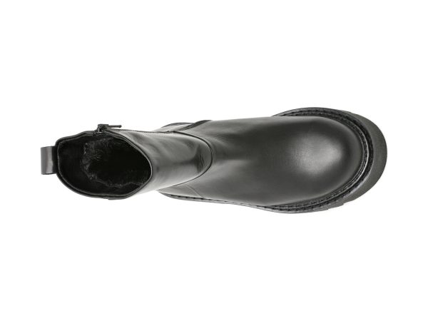 Ghete IMAGE negre, 17533, din piele naturala