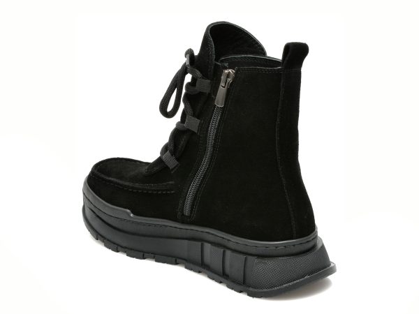 Ghete IMAGE negre, 256209, din piele intoarsa