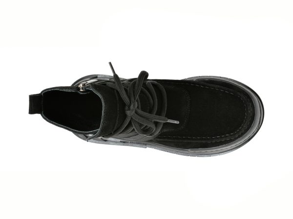 Ghete IMAGE negre, 256209, din piele intoarsa