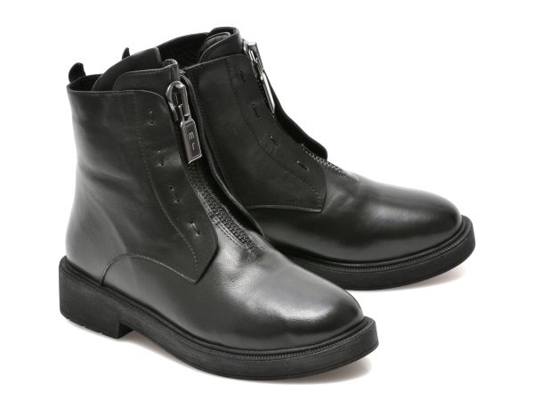 Ghete MARIO ROSSI negre, 92042, din piele naturala