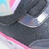 Ghete SKECHERS bleumarin, HEART LIGHTS, din piele ecologica