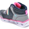 Ghete SKECHERS bleumarin, HEART LIGHTS, din piele ecologica