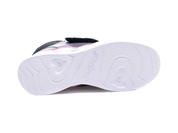 Ghete SKECHERS bleumarin, HEART LIGHTS, din piele ecologica