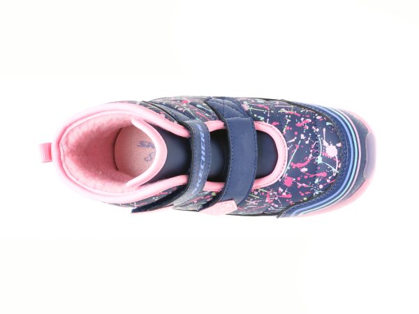 Ghete SKECHERS bleumarin, ILLUMI-BRIGHTS, din piele ecologica