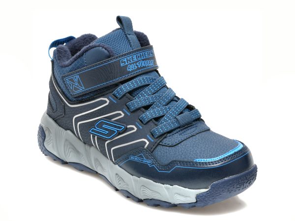 Ghete SKECHERS bleumarin, VELOCITREK, din piele ecologica