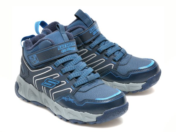 Ghete SKECHERS bleumarin, VELOCITREK, din piele ecologica