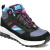Ghete SKECHERS negre, FUSE TREAD, din piele ecologica