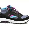 Ghete SKECHERS negre, FUSE TREAD, din piele ecologica