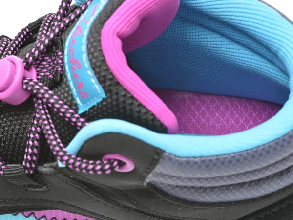 Ghete SKECHERS negre, FUSE TREAD, din piele ecologica