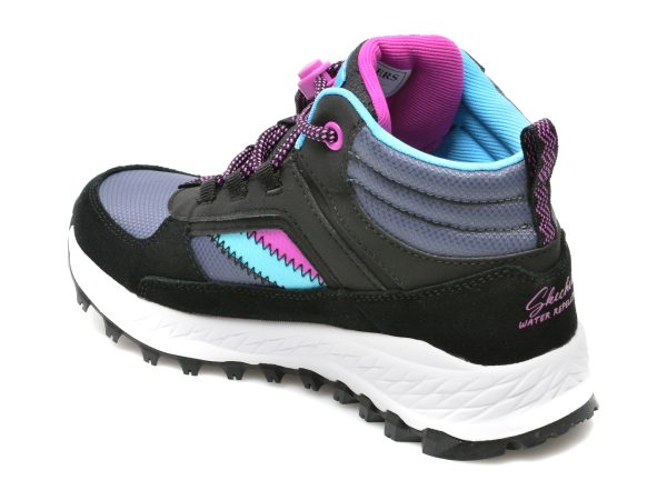 Ghete SKECHERS negre, FUSE TREAD, din piele ecologica