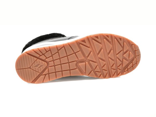 Ghete SKECHERS negre, UNO, din piele ecologica