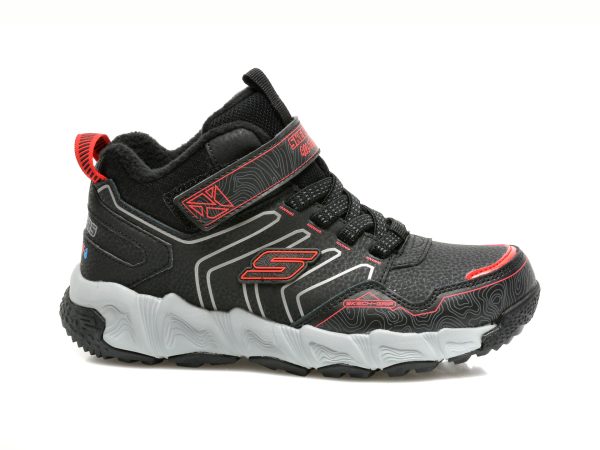 Ghete SKECHERS negre, VELOCITREK, din piele ecologica