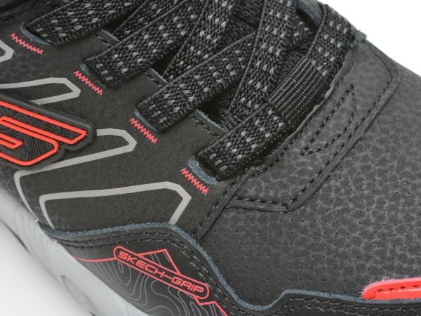 Ghete SKECHERS negre, VELOCITREK, din piele ecologica