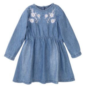 Rochie Jeans cu broderie Minoti, Heritage, Flowers