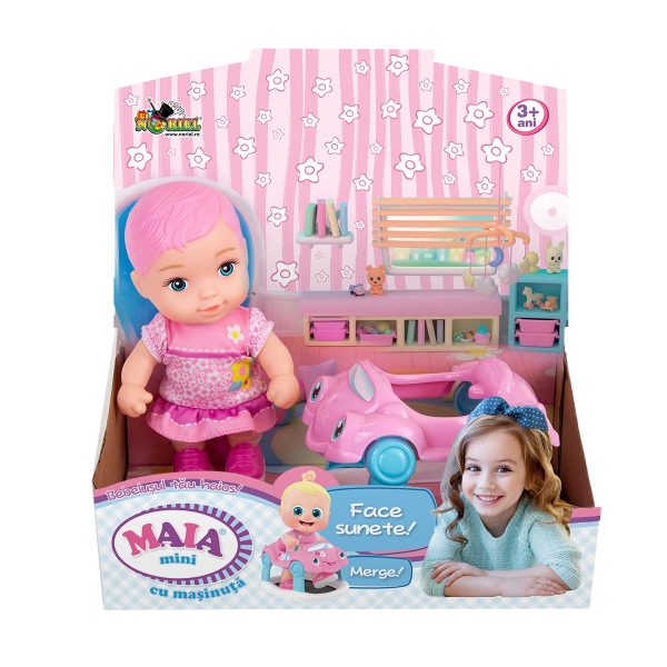 Papusa Maia Mini cu masinuta