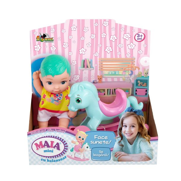 Papusa Maia Mini cu balansoar