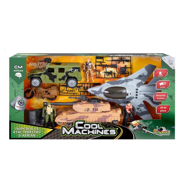 int4098_001w_set_militar_cu_vehicule_cool_machines_atac_terestru_si_aerian_1_.jpg Set militar cu vehicule Cool Machines, Atac terestru si aerian, Trupe de elita