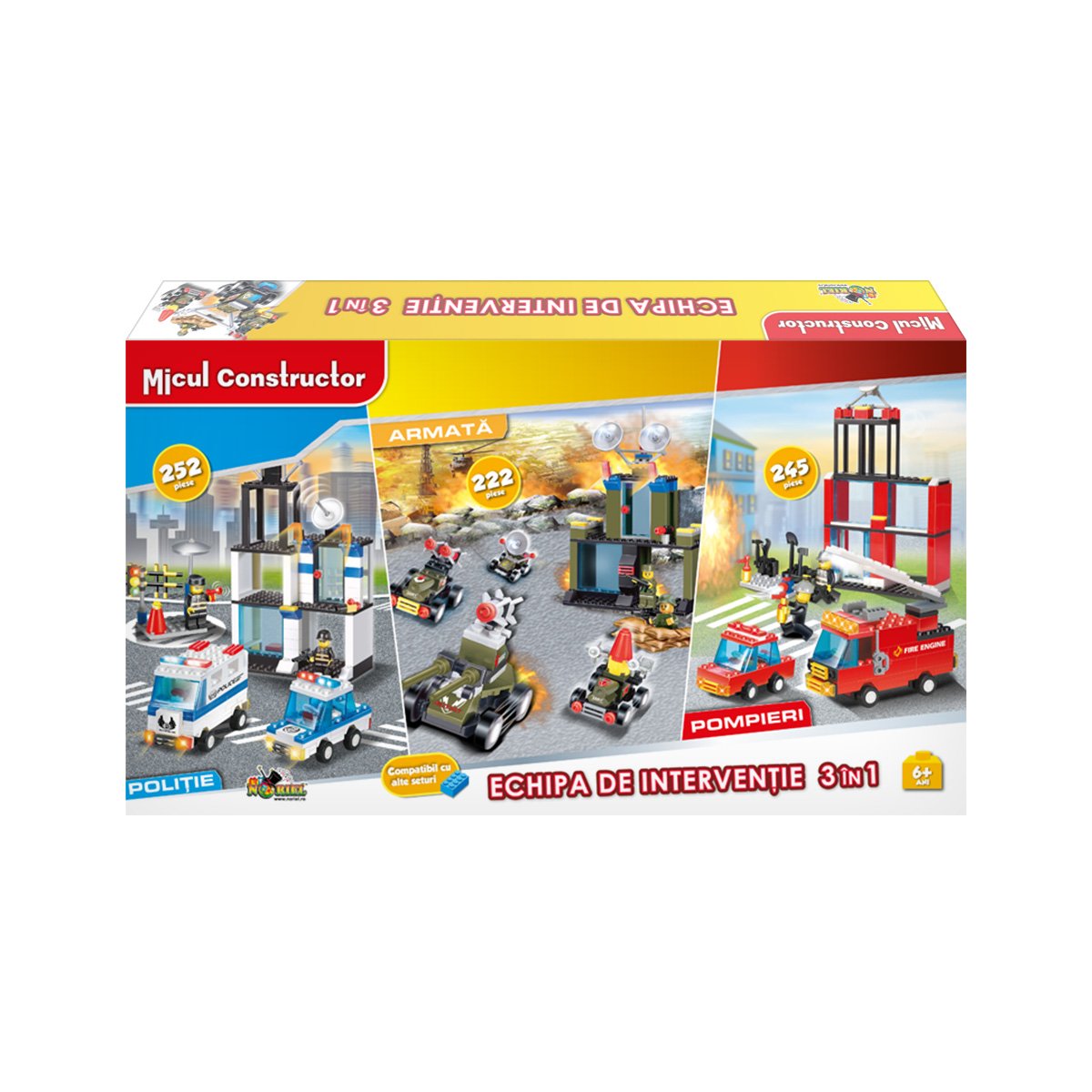 Jucarie de constructie Micul Constructor - Echipa de interventie 3 in 1