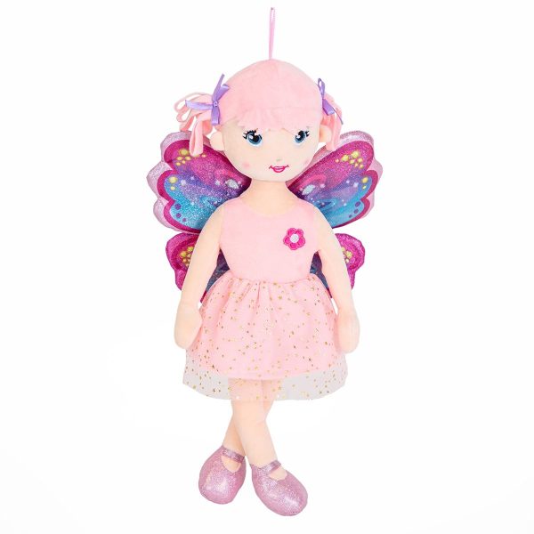 int7426_noriel_plush_zana_roz_40cm_1_.jpg Jucarie de plus, Noriel, Zana cu rochita, roz, 40 cm