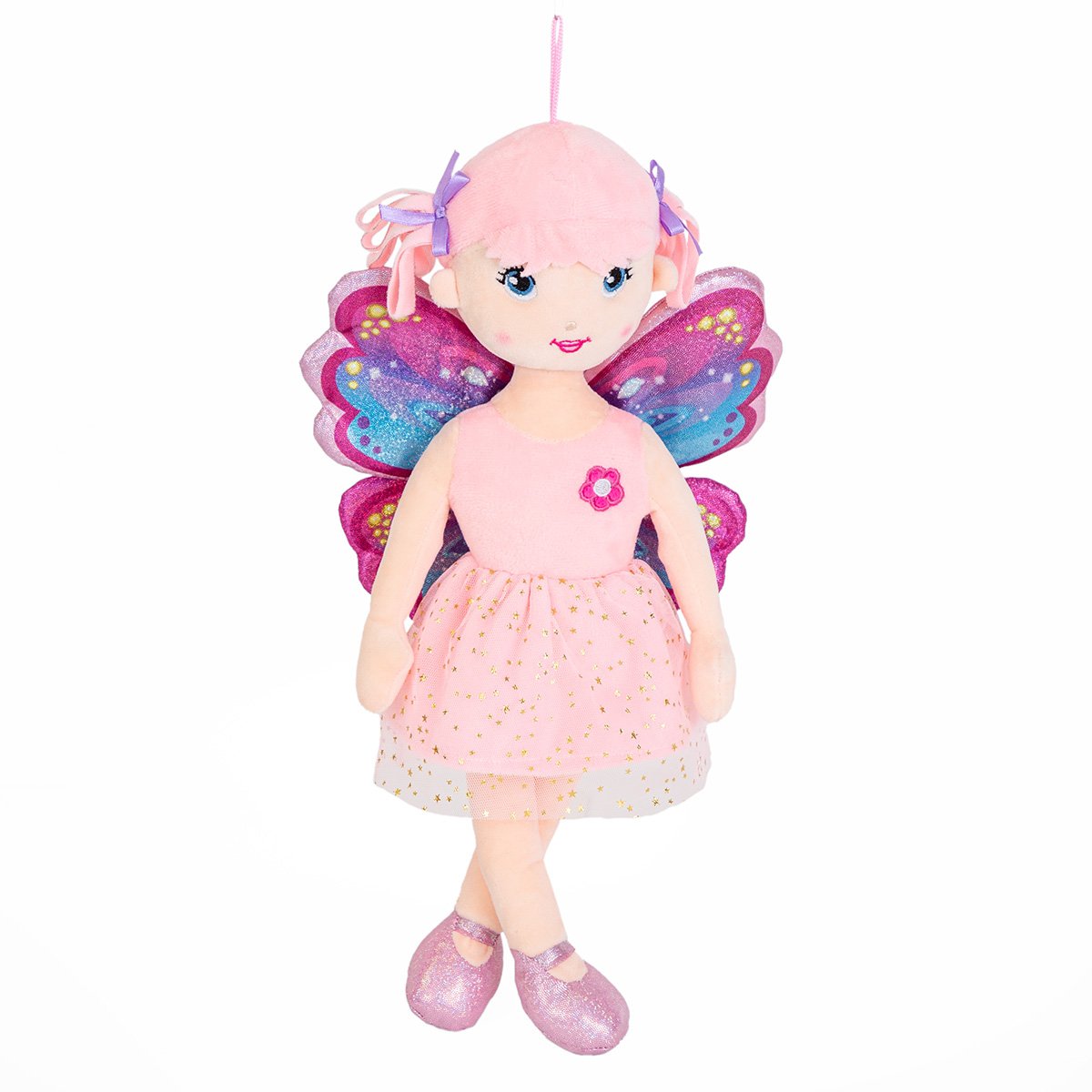 int7426_noriel_plush_zana_roz_40cm_1_.jpg Jucarie de plus, Noriel, Zana cu rochita, roz, 40 cm