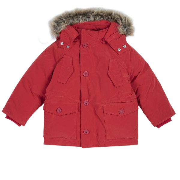 Jacheta copii Chicco Parka, gluga detasabila, rosu, 87530
