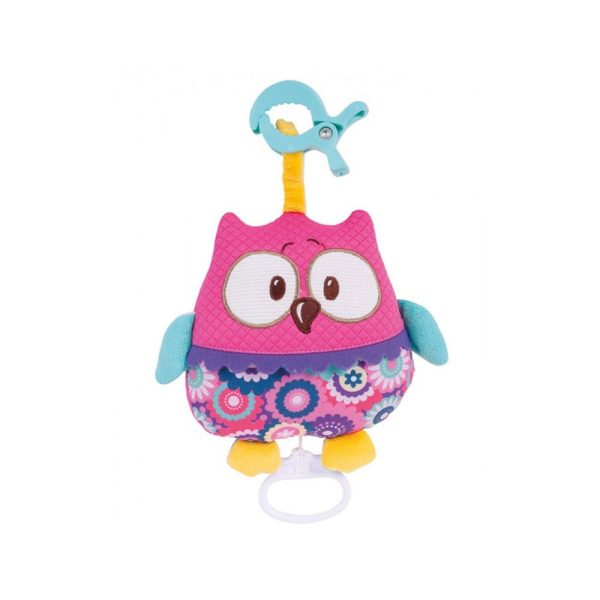 Jucarie de plus pentru bebelusi Canpol Owl Pink