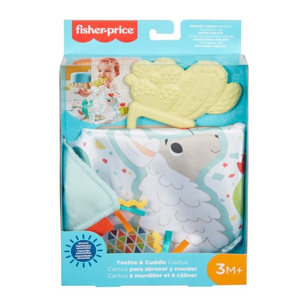 Jucarie pentru dentitie cu paturica Fisher Price Cuddle Cactus