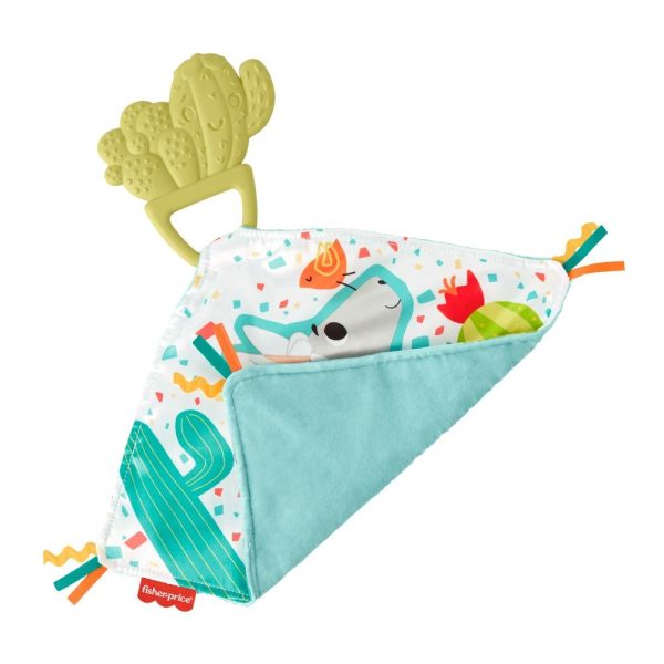 Jucarie pentru dentitie cu paturica Fisher Price Cuddle Cactus