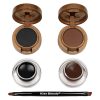 Kit sprancene 2 in 1, 2 eyelinere crema-gel, 2 pudre sprancene + pensula aplicare