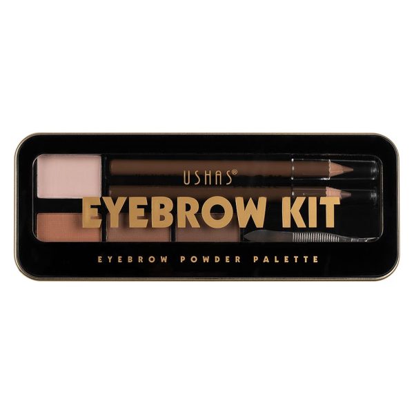 Kit Sprancene Mega Palette Brow Ushas #01 - Fard, creioane, penseta si pensula aplicare