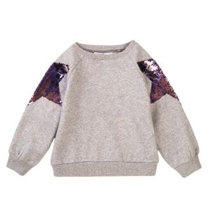 Bluza cu maneca lunga si paiete aplicate Minoti, Limited